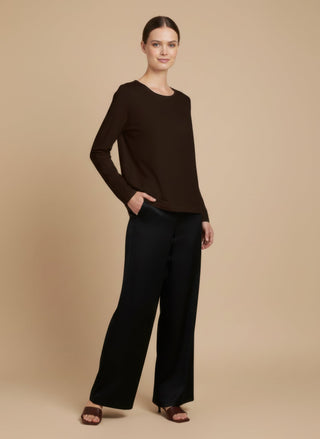 T-shirt - T-shirt m/l basic cotone - Marrone - vevi.it