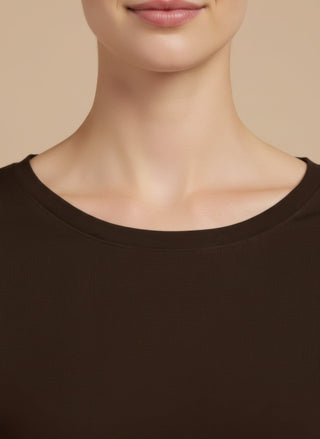 T-shirt - T-shirt m/l basic cotone - Marrone - vevi.it