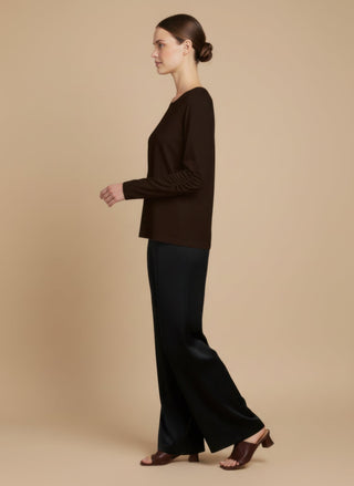 T-shirt - T-shirt m/l basic cotone - Marrone - vevi.it