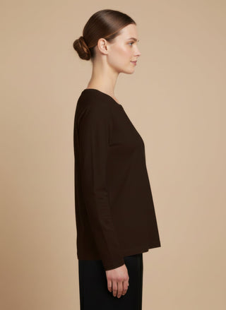 T-shirt - T-shirt m/l basic cotone - Marrone - vevi.it