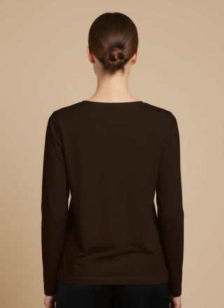 T-shirt - T-shirt m/l basic cotone - Marrone - vevi.it