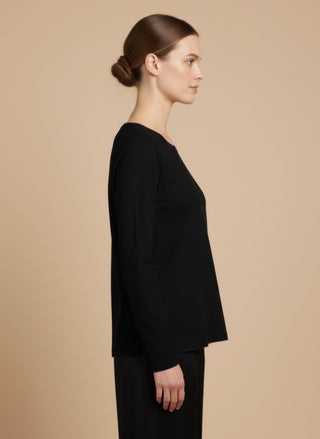 T-shirt - T-shirt m/l basic cotone - Nero - vevi.it