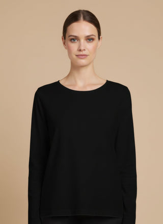 T-shirt - T-shirt m/l basic cotone - Nero - vevi.it