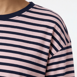 T-shirt - T-shirt m/l riga girocollo AME0028 - Moro - VEVI