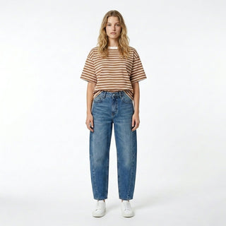 T-shirt - T-shirt riga AME10060 - Marrone - VEVI