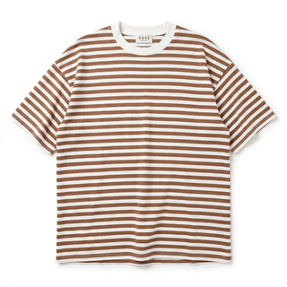 T-shirt - T-shirt riga AME10060 - Marrone - VEVI