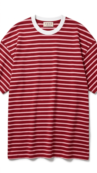 T-shirt - T-shirt riga AME10060 - Moro/giallo - VEVI