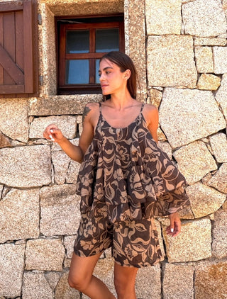 Top - Top balze fantasia DPE2881 - Tortora - VEVI