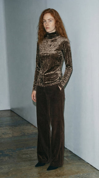 Top - Top ciniglia collo vulcano - Moro - VEVI