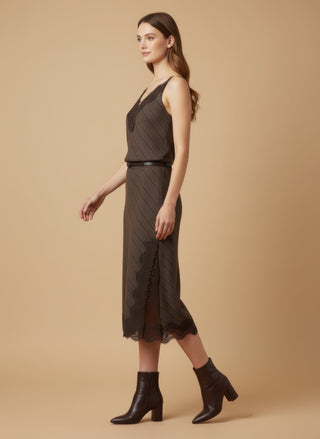 Top - Top galles bordo pizzo - Marrone - vevi.it