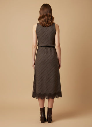 Top - Top galles bordo pizzo - Marrone - vevi.it