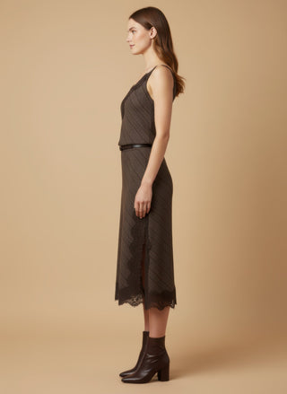 Top - Top galles bordo pizzo - Marrone - vevi.it