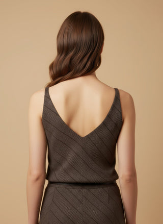 Top - Top galles bordo pizzo - Marrone - vevi.it