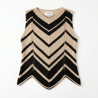 Top - Top in maglia jacquard AME2215 - Nero - VEVI