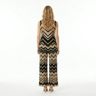 Top - Top in maglia jacquard AME2215 - Nero - VEVI
