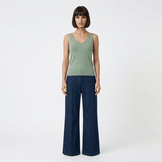 Top - Top in maglia viscosa DME9393 - Bianco - VEVI