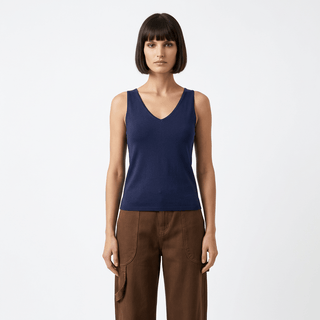 Top - Top in maglia viscosa DME9393 - Bianco - VEVI