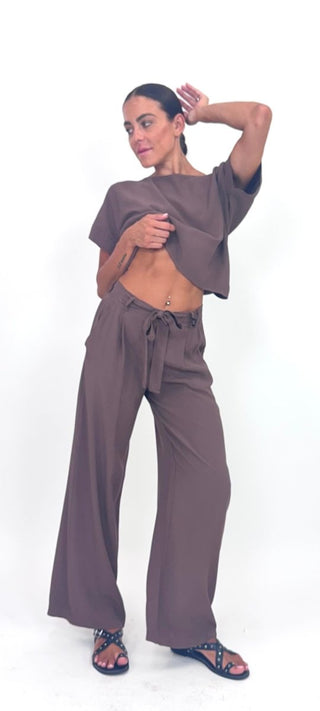 Top - Top scatolina viscosa LUE44512 - Moro - VEVI