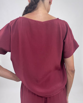 Top - Top scatolina viscosa LUE44512 - Rosso india - VEVI